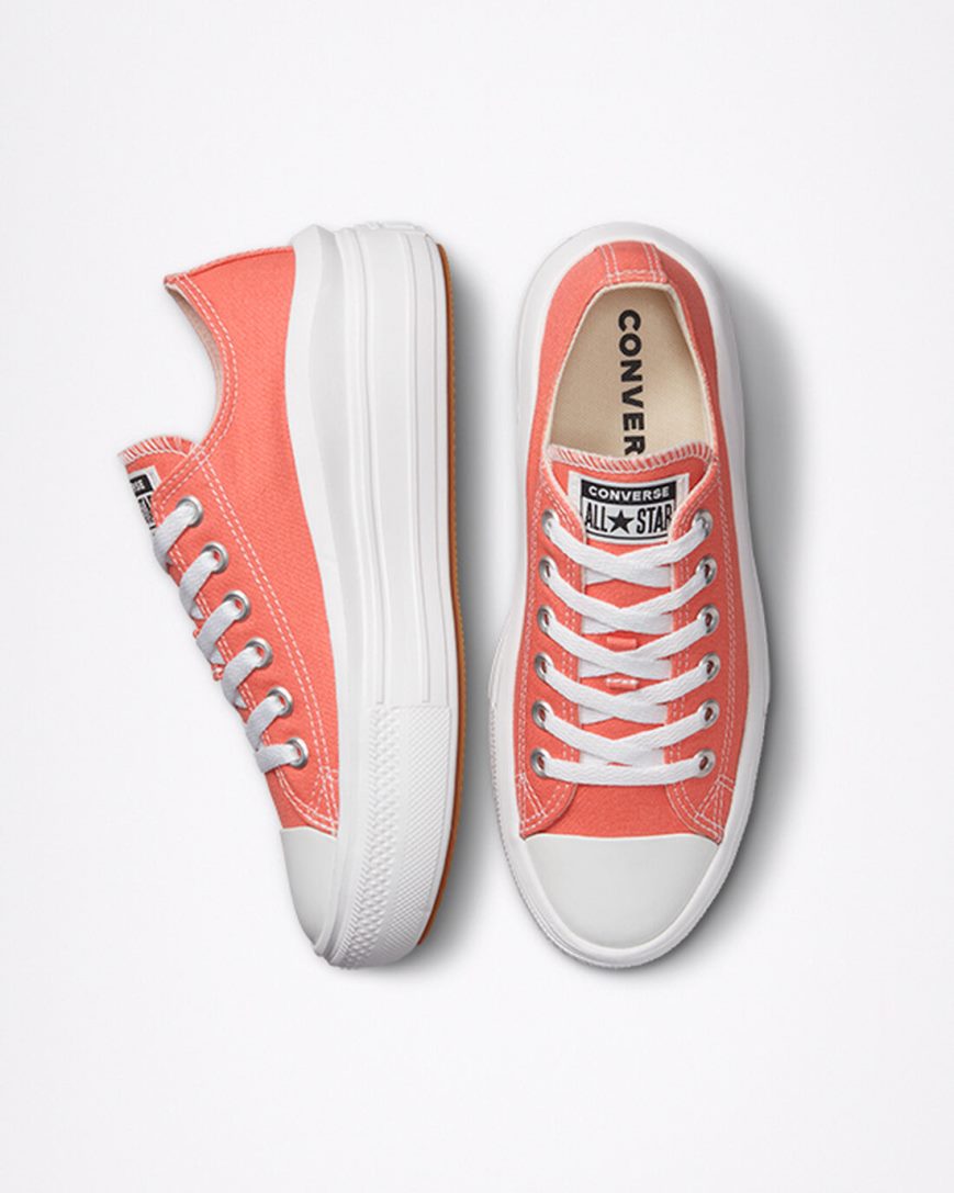 Women's Converse Chuck Taylor All Star Move Low Top Platform Shoes Orange / White | AU 845C0K